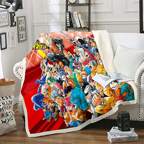 My Hero Academia Anime 3D gedruckte weiche leichte Reise flauschige Flanell Nickerchen Decke Idee Geschenk Plüsch Haus Dekorationen von YuZong