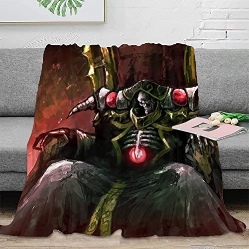 Overlord Ainz Ooal Gown Anime 3D-Digitaldruck Flanell Ultraweiche Micro-Fleece-Decke Pflegeleicht von YuZong