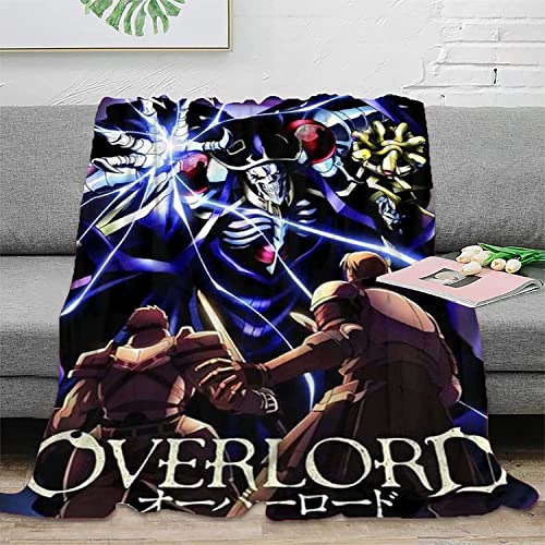 Overlord Ainz Ooal Gown Anime 3D-Digitaldruck Flanell Ultraweiche Micro-Fleece-Decke Pflegeleicht von YuZong