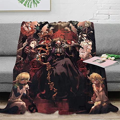 Overlord Albedo/Ainz Ooal Gown Anime 3D-Digitaldruck Flanell Ultraweiche Micro-Fleece-Decke Pflegeleicht von YuZong