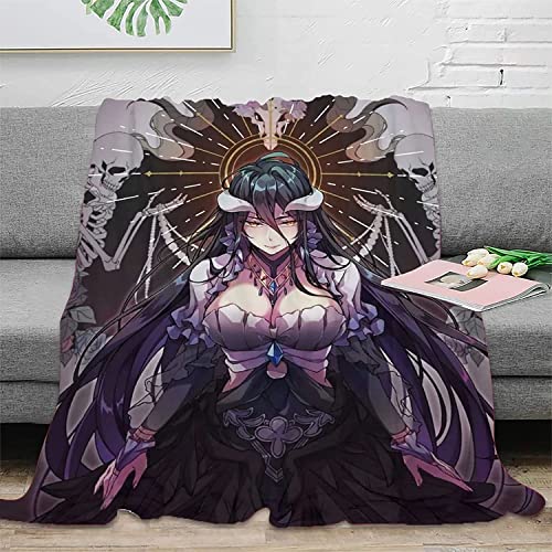 Overlord Albedo Anime 3D-Digitaldruck Flanell Ultraweiche Micro-Fleece-Decke Pflegeleicht von YuZong