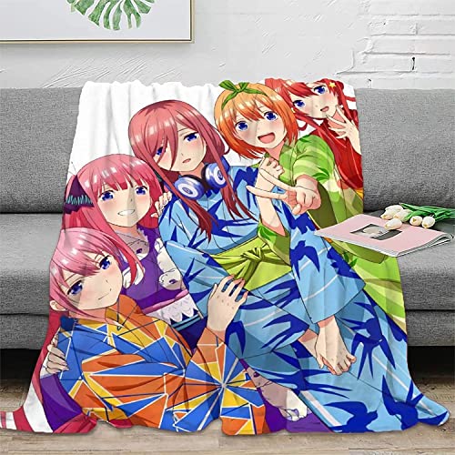 The Quintessential Quintuplets Anime 3D-Digitaldruck Flanell Ultraweiche Micro-Fleece-Decke Pflegeleicht Stil - Kimono-Mädchen von YuZong