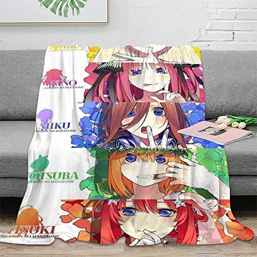 The Quintessential Quintuplets Anime 3D-Digitaldruck Flanell Ultraweiche Micro-Fleece-Decke Pflegeleicht von YuZong