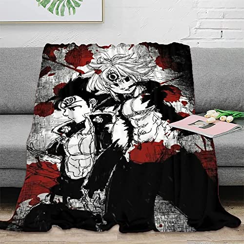 The Seven Deadly Sins Anime 3D-Digitaldruck Flanell Ultraweiche Micro-Fleece-Decke Pflegeleicht Farbe-Schwarz/Weiß The Seven Deadly Sins Anime 3D-Digitaldruck Flanell Ultraweiche Micro-Fleece-Decke Pflegeleicht Farbe-Schwarz/Weiß von YuZong