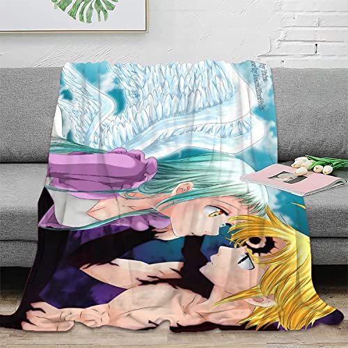 The Seven Deadly Sins Meliodas Liones Anime 3D-Digitaldruck Flanell Ultraweiche Micro-Fleece-Decke Pflegeleicht von YuZong