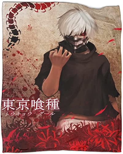 Tokyo Ghoul Anime 3D-Digitaldruck Flanell Ultraweiche Micro-Fleece-Decke Pflegeleicht von YuZong