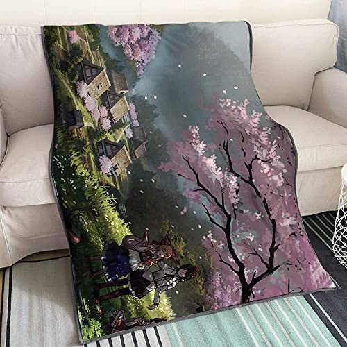 Touhou Project Ibuki Suika – Unter dem Kirschbaum Anime 3D-Digitaldruck Flanell Ultraweiche Micro-Fleece-Decke Pflegeleicht von YuZong