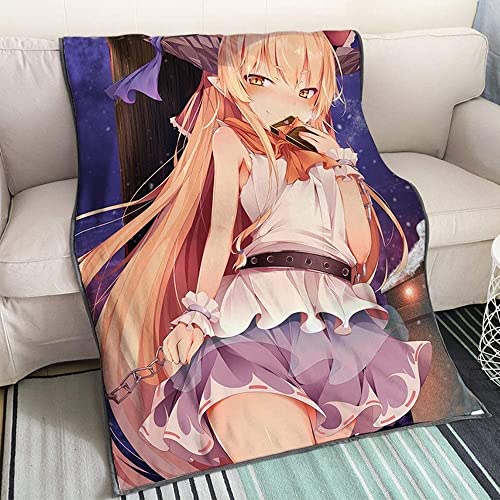 Touhou Project Ibuki Suika – süßes Mädchen Anime 3D-Digitaldruck Flanell Ultraweiche Micro-Fleece-Decke Pflegeleicht von YuZong