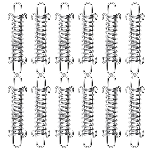 Spannfeder Camping 12 Stück Spannfeder Sprungfedern Spannfeder Zelt Spannfeder Markise Spannfedern mit Haken für Zelt, Markise, Boot, Wohnwagen, Befestigungs Zubehör von Yuaaoh