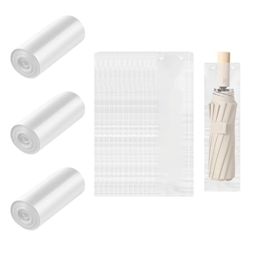 Yuaaoh Plastiktasche Regenschirm 300 Stück Einweg Durchsichtige Regenschirm Beutel Wasserdichte Regenschirmhülle Regenschirmabdeckung Für Taschenschirme (13x43cm) von Yuaaoh