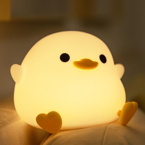 YuanDian Dodo Duck LED-Nachtlicht - Niedliche Silikon-Enten-Lampe für Schlafzimmer, Wohnzimmer - Wiederaufladbar, Touch Sensor Nachttischlampe von YuanDian