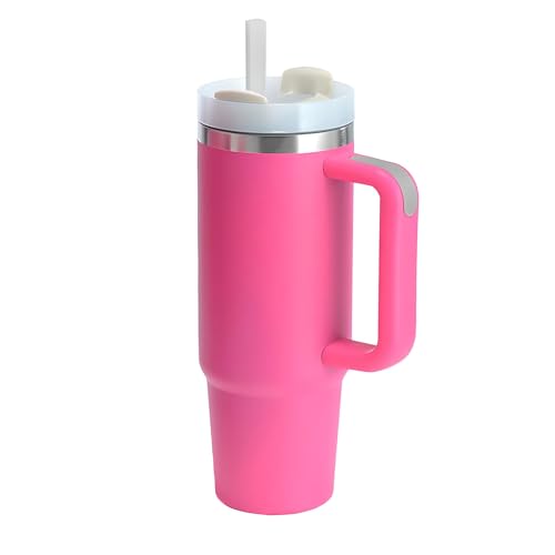 YuanDiann 850ml/30oz Doppelwandiger Edelstahl Vakuum Isolierbecher mit Griff & Deckel Kaffeebecher to Go Trinkbecher Becher Klein Strohhalm Tumbler Reisebecher Autobecher Thermobecher Rose Rot YuanDiann 850ml/30oz Doppelwandiger Edelstahl Vakuum Isolierbecher mit Griff & Deckel Kaffeebecher to Go Trinkbecher Becher Klein Strohhalm Tumbler Reisebecher Autobecher Thermobecher Rose Rot von YuanDiann