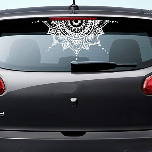 YuanMinglu Auto Aufkleber halb Mandala Mandala Meditation Mandala Blume Boho Vinyl Aufkleber Aufkleber Auto Aufkleber weiß 30x58cm von YuanMinglu