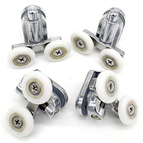 Duschtür-Befestigungsteilen, Chrom, 2 x oben und 2 x unten – passend für Glas 4–6 mm, silber (23mm) Duschtür-Befestigungsteilen, Chrom, 2 x oben und 2 x unten – passend für Glas 4–6 mm, silber (23mm) von YUANQIAN