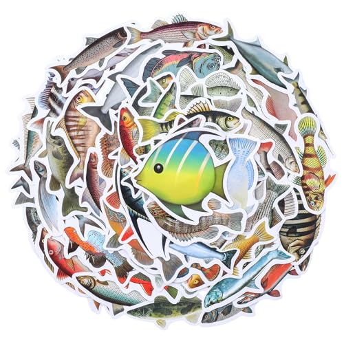 Yuanchu 110 Stück Fische Sticker Set, Wasserfeste Vinyl Fischaufkleber Selbstklebend Fish Aufkleber für Kinder Erwachsene Snowboard Wasserflasche Auto Fahrrad Skateboard Gepäck Laptop Lunchboxen Yuanchu 110 Stück Fische Sticker Set, Wasserfeste Vinyl Fischaufkleber Selbstklebend Fish Aufkleber für Kinder Erwachsene Snowboard Wasserflasche Auto Fahrrad Skateboard Gepäck Laptop Lunchboxen von Yuanchu
