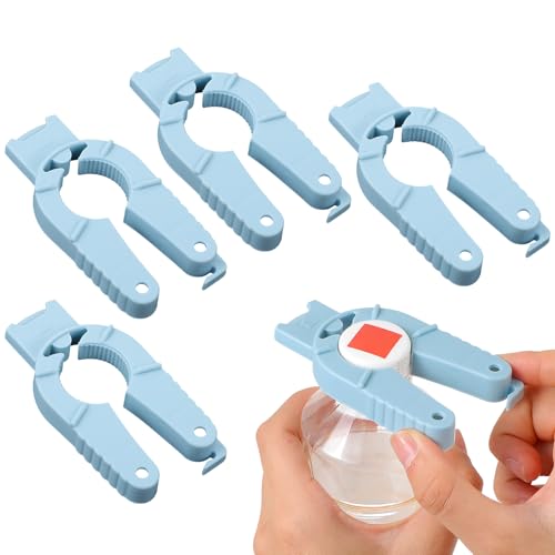 Yuanchu 4 Stück Multifunktionaler Flaschenöffner,3 in 1 Plastik Deckelöffner Schraubverschluss öffner Lustig Plastikflaschenöffner für Senioren Handschwäche Arthritis von Yuanchu
