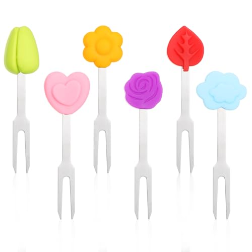 Yuanchu Obstgabeln Kinder Edelstahl, 6 Stück Mini Obst Gabel Set Wiederverwendbar Fruchtgabeln mit Silikon-Griff Süße Dessertgabeln Kuchengabeln Gebäck Gabeln für Haus Küche Café Picknicks Party Yuanchu Obstgabeln Kinder Edelstahl, 6 Stück Mini Obst Gabel Set Wiederverwendbar Fruchtgabeln mit Silikon-Griff Süße Dessertgabeln Kuchengabeln Gebäck Gabeln für Haus Küche Café Picknicks Party von Yuanchu
