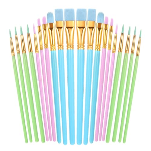 Yuanchu Pinselset Kinder,20 Stück Pinsel Acrylfarbe 9 Verschiedene Größen Pinsel malen nach Zahlen Nylon Flache Runde malerpinsel für Ölfarben Acryl Aquarell Miniaturen Modell Künstler Yuanchu Pinselset Kinder,20 Stück Pinsel Acrylfarbe 9 Verschiedene Größen Pinsel malen nach Zahlen Nylon Flache Runde malerpinsel für Ölfarben Acryl Aquarell Miniaturen Modell Künstler von Yuanchu