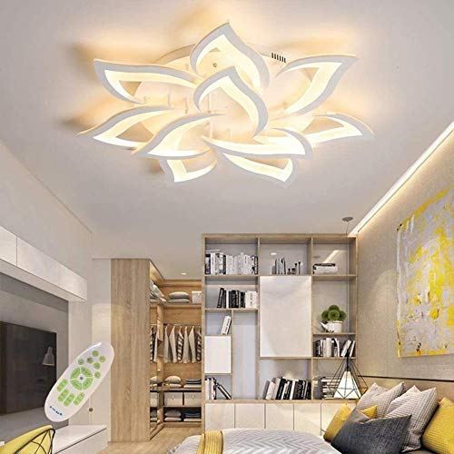 LED Deckenleuchte Dimmbar,Wohnzimmerlampe mit Fernbedienung Farbwechsel,Schlafzimmer Deckenlampe moderne Deckenbeleuchtung Deckenbeleuchtung Kronleuchter Lampe,Dimming 10 heads/Ø85cm/33.4in LED Deckenleuchte Dimmbar,Wohnzimmerlampe mit Fernbedienung Farbwechsel,Schlafzimmer Deckenlampe moderne Deckenbeleuchtung Deckenbeleuchtung Kronleuchter Lampe,Dimming 10 heads/Ø85cm/33.4in von Yuanfenghua