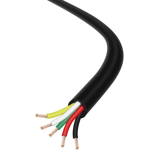 Yuanjoy 5 adriges 0,5mm² Kabel 5 Meter Kfz, Mehradrige Anhängerkabel, Rundes Erdkabel Schwarz Kabel, für Wohnwagen, LKW, Industrie Yuanjoy 5 adriges 0,5mm² Kabel 5 Meter Kfz, Mehradrige Anhängerkabel, Rundes Erdkabel Schwarz Kabel, für Wohnwagen, LKW, Industrie von Yuanjoy