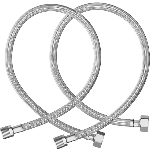YUANNY 2 Stück Flexschlauch 3/8" IG x 3/8" AG Schlauch Überwurf Beidseitig 100 cm Anschlussschlauch Armatur Verbindungsschlauch Flexibler Schlauch für Wasserhahn Eckventil Waschtisch Küchenarmatur YUANNY 2 Stück Flexschlauch 3/8" IG x 3/8" AG Schlauch Überwurf Beidseitig 100 cm Anschlussschlauch Armatur Verbindungsschlauch Flexibler Schlauch für Wasserhahn Eckventil Waschtisch Küchenarmatur von Yuanny
