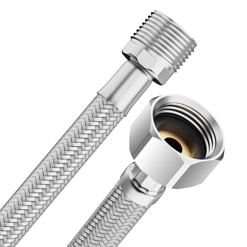 YUANNY Flexschlauch 3/8" IG x 3/8" AG Schlauch Überwurf Beidseitig 50 cm Anschlussschlauch Armatur Verbindungsschlauch Flexibler Schlauch für Wasserhahn Eckventil Waschtisch Küchenarmatur Bad WC Spül von Yuanny