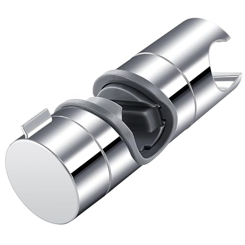 YUANNY Handbrause Halterung Universal, verstellbar Duschhalterung, 360° drehbar Brausehalter für Slide Bar 19-25 mm Außen Durchmesser, ABS Chrome von Yuanny