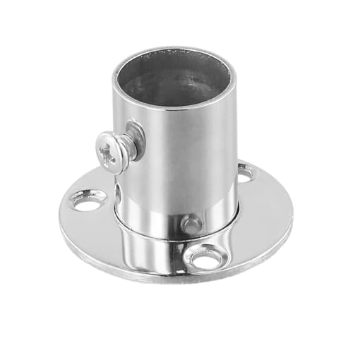 2er-Pack Edelstahl-Schrankhalterung, Flanschschiene, Stange, Sockelendstütze für 19–32 mm Durchmesser, für Bars, Kleiderhaken und Handtuchhalter (19 mm) von Yuanpgky