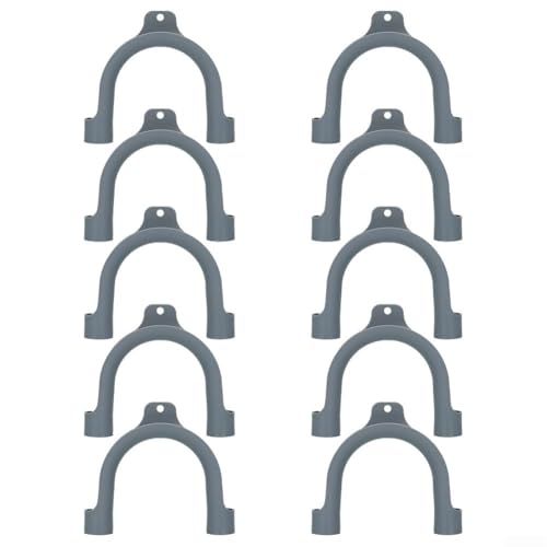 Ablaufschlauchhaken aus Kunststoff mit PVC-Biegung und U-förmigem Rahmen, Zubehör für Waschmaschinen- und Geschirrspüler-Schlauch-Management (10 Stück) von Yuanpgky