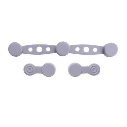 Air Fryer Magnetische Silikon-Schnallen-Set für Pergamentpapierhalter, Küchenzubehör mit hitzebeständigen Magnet-Clips für Luftfritteuse (grau) von Yuanpgky