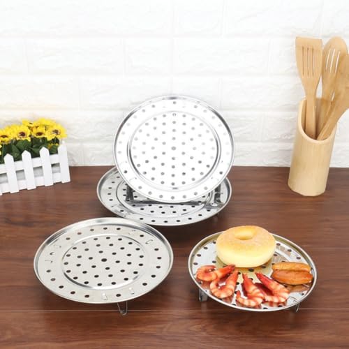Dreibeiniger Edelstahl-Dampfgarer für gesünderes Kochen und Nährstoffspeicherung (20 cm) von Yuanpgky