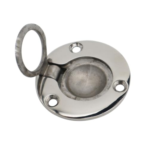 Edelstahl-Hebering, Ziehgriff, bündig montiert, Bootsluke für rostbeständige Marine- und Schranknutzung (50 x 50 mm) von Yuanpgky