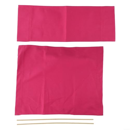 Efficient Director Chair Cover Set Canvas Replacement Slipcovers with Wooden Supports (Rose Red) von Yuanpgky