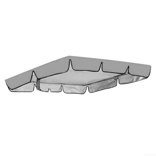 Ersatz-Abdeckung für Gartenschaukel, 3-Sitzer, wasserdicht, Oxford-Gewebe, Terrassenschaukelstuhl, UV-Schutz, Outdoor-Möbel, Schatten, 164 x 114 x 15 cm (grau) von Yuanpgky