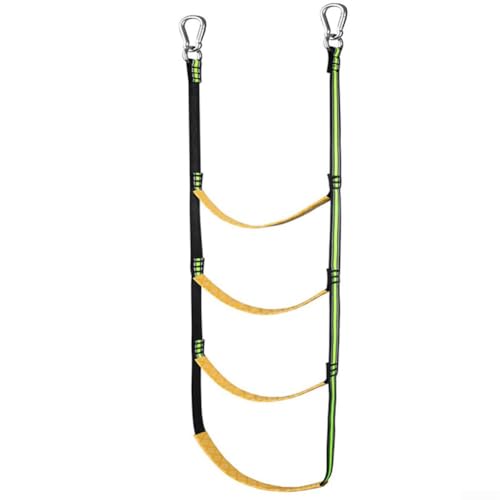 Faltbare Marine-Seilleiter, 3/4/5 Stufen, Edelstahl-Haken, Schlauchboot, Kajak, Motorboot, Boarding-Leiter, tragbare Nylon-Konstruktion für aufblasbare Boote, Kanufahren (4 Stufen) von Yuanpgky