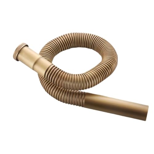 Flexibler Schlauch aus Messing, Siphon, Abflussrohr, antikes Messing, 32 mm/30 mm, DN30 Abflussrohr für Waschbecken oder Küchenspüle, 80 cm skalierbar, einfache Installation Flexibler Schlauch aus Messing, Siphon, Abflussrohr, antikes Messing, 32 mm/30 mm, DN30 Abflussrohr für Waschbecken oder Küchenspüle, 80 cm skalierbar, einfache Installation von Yuanpgky
