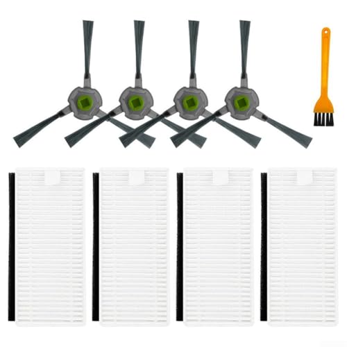 Für Lefant kompatibles Staubsauger-Zubehör-Set, passend für U180, M201, L3, komplett mit 4 Seitenbürsten, 4 Filtern und 1 Reinigungsbürste Für Lefant kompatibles Staubsauger-Zubehör-Set, passend für U180, M201, L3, komplett mit 4 Seitenbürsten, 4 Filtern und 1 Reinigungsbürste von Yuanpgky