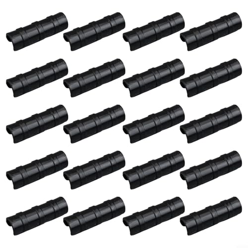 Gewächshaus-Rohrschellen Filmclips für 19–33 mm Rohre, ABS-Kunststoff-Pflanzstäbe, Tunnel-Reifenklemmen für Gartenreihenabdeckungsnetz, schwarz, 20 mm, 22 mm, 25 mm, 32 mm (22 mm) von Yuanpgky