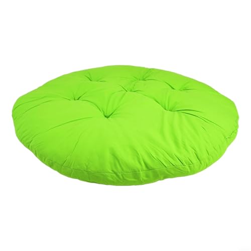 Hängekorbstuhlkissen, rundes Terrassen-Sitzpolster, mit Polyester gefüllt, für drinnen und draußen, Schaukelstuhl-Kissen mit ergonomischem Design für Wohnzimmer, Garten (F) von Yuanpgky