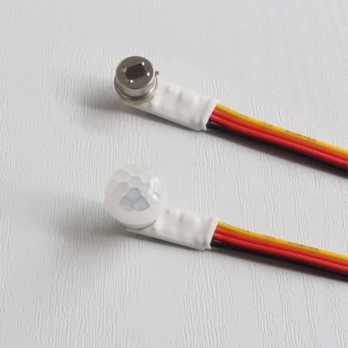 Infrarot-Bewegungssensor-Modul für LED-Streifen, PIR-Automatischer Detektor mit 3–24 V breiter Spannung, 120° Erfassungswinkel und 8 m Reichweite (Sondenbiegung) von Yuanpgky