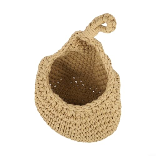 Jute-Baumwollseil, Wand-Hängekorb, Gemüse, Obst, Aufbewahrung, Organizer, atmungsaktiv, Küchenregal, handgewebt, für Küche und Garten (25 x 31 cm) von Yuanpgky