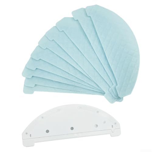 Mikrofaser-Wischmopp-Pads Ersatz-Set mit Halterung für Conga 5290 Ultra Saugroboter, Bodenreinigungs-Zubehörteile (2) von Yuanpgky