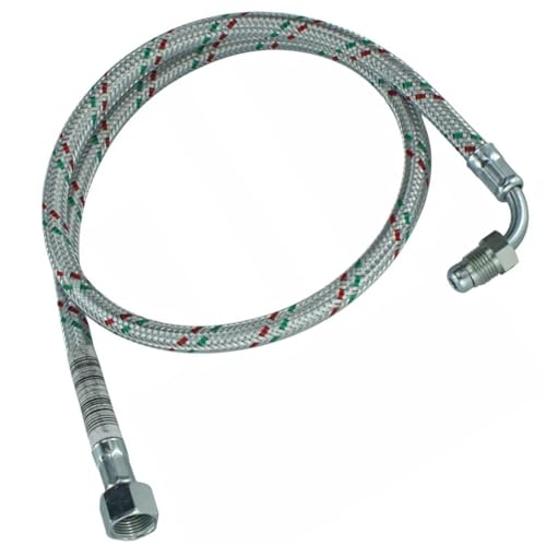 Ölleitung 3/8 Zoll IG x 1/4 Zoll Außenbogen 90cm Kompatibel mit 40/Mectron Serie Brennern, Metall Kraftstoffleitung für Standard Warmwasserbereiter Ölleitung 3/8 Zoll IG x 1/4 Zoll Außenbogen 90cm Kompatibel mit 40/Mectron Serie Brennern, Metall Kraftstoffleitung für Standard Warmwasserbereiter von Yuanpgky
