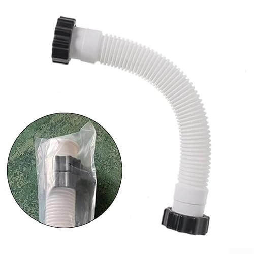 Pool Filterschlauch Pool Anschlussschlauch für Schwimmbad Filteranlage Weiß Kurzrohr Flexible Poolpumpe Ersatzschlauch 50cm Länge von Yuanpgky