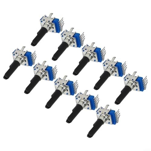 RK12 10 Stück B10K B20K B50K B100K Stereo-Potentiometer 6-polig für zuverlässige Audio-Anwendungen (B100K) von Yuanpgky