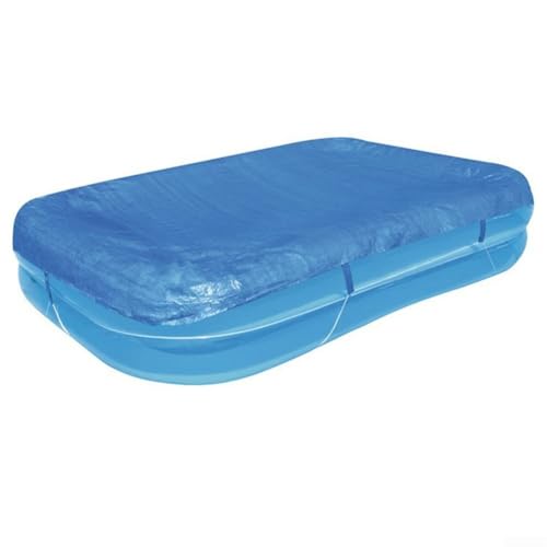 Rechteckige Poolabdeckung, Schwimmbadabdeckung, wasserdichte PE-Plane, Schutzplane mit Sicherungsseilen für oberirdische Pools (460 x 230 x 25 cm) von Yuanpgky