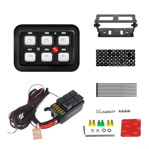 Schalterpanel Touchscreen Schalter Panel 6 Gang Touchscreen Bedienfeld Box LED Schalttafel für Auto Boot von Yuanpgky
