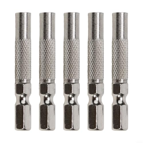 Schraubendreher-Bit-Adapter, 4 mm, 6,35 mm, 6,35 mm, Sechskant-Einsatz-Bit-Adapter auf 4 mm Elektro-Schraubendreher-Bit-Adapter, Magnethalter, 5 Stück Schraubendreher-Bit-Adapter, 4 mm, 6,35 mm, 6,35 mm, Sechskant-Einsatz-Bit-Adapter auf 4 mm Elektro-Schraubendreher-Bit-Adapter, Magnethalter, 5 Stück von Yuanpgky