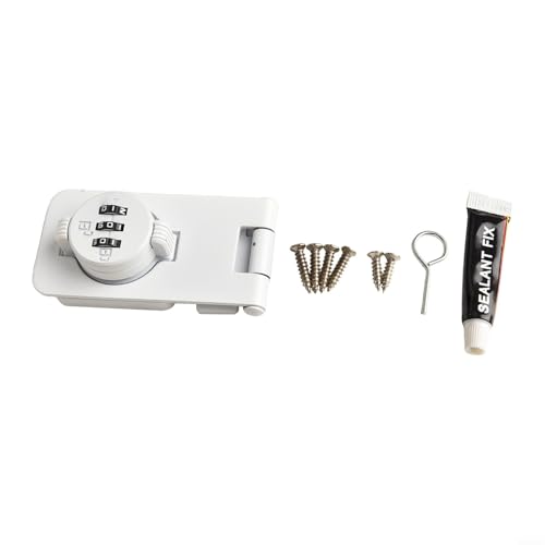 Secure Password Combination Lock Ratch Bolt for Sliding Room Doors, For drawers, and File Cabinets with Enhanced Pry Lock Protection and Zinc Alloy Build (White 8.9 cm) von Yuanpgky