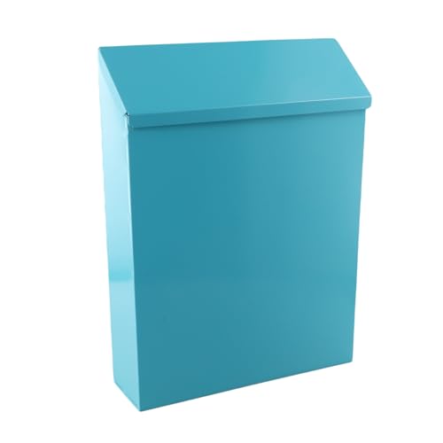 Stilvoller, abschließbarer Briefkasten für die Wand, sichere und dekorative Aufbewahrung für Ihre Post (blau) von Yuanpgky